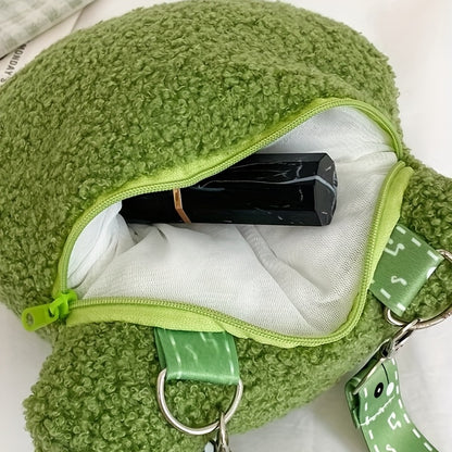 realaiot  Frog Shaped Crossbody Bag, Kawaii Cartoon Shoulder Bag, Cute Stuffed Animal Coin Purses