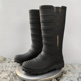 Men Rain Boots, Wear-resistant Waterproof Non-slip Knee High Rain Shoes For Outdoor Walking Fishing