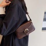 Vintage Flap Crossbody Bag, Retro PU Shoulder Bag, Women's Fashion Handbag & Purse