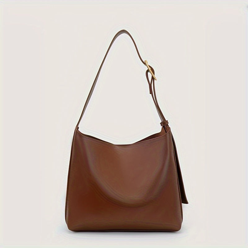 realaiot  All-Match Shoulder Bag, Solid Color Crossbody Bag, Women's Minimalist Bag For Work