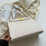 realaiot  Trendy Casual Shoulder Bag, Simple Solid Color Handbag, Perfect All-match Underarm Bag For Commuting