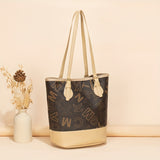 realaiot  New 2024 Vintage Pattern Bucket Bag, Classic Textured Outdoor Shopping Handbag For Women