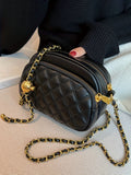 realaiot  Mini Quilted Crossbody Bag, Fashion PU Shoulder Bag, Women's Casual Handbag & Coin Purse