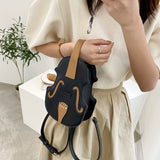 realaiot  Violin Design Satchel Bag, Trendy Shoulder Bag, All-Match Stylish Bag For Shopping