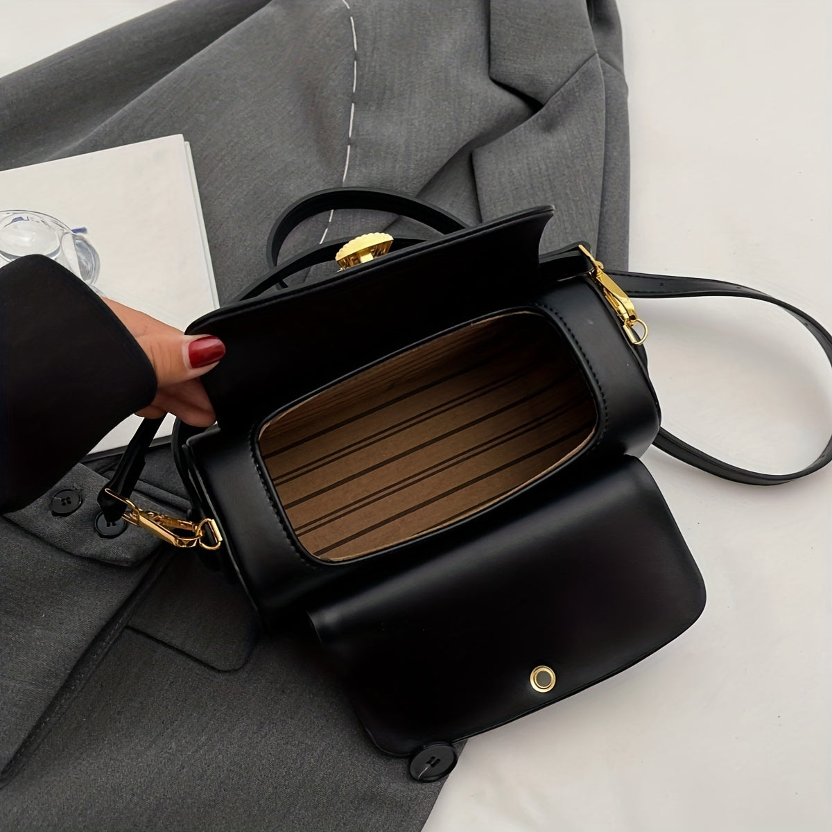 Mini Fashion Crossbody Bag, Trendy PU Shoulder Bag, Women's Stylish Handbag & Phone Purse