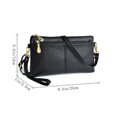 realaiot  Fashion Crossbody Bag For Women, Double Zipper Clutch Purse, Square Wrist Wallet For Coin & Phone