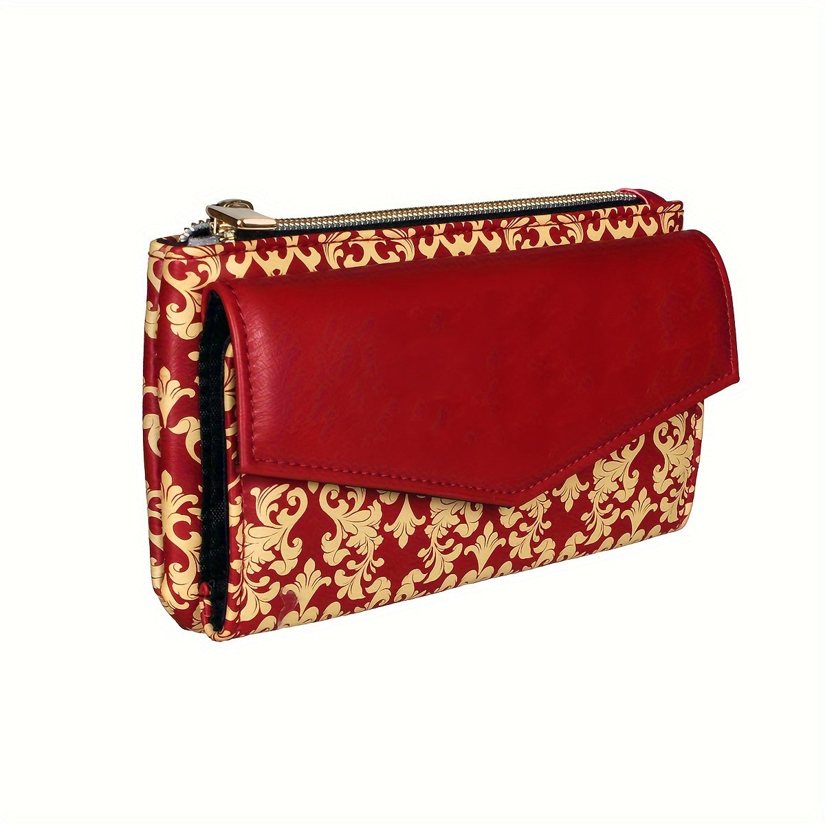 realaiot Classic Vintage Pattern Long Wallet, Chinese Style Clutch Coin Purse, Large Capacity Card Bag