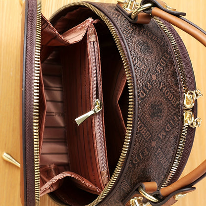 Mini Vintage Crossbody Bag, Retro Round Shoulder Bag, Women's Fashion Handbag & Coin Purse