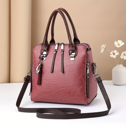 Fashion Top Handle Satchel Bag, Classic Crossbody Bag, Women's Casual Handbag, Shoulder Bag & Purse