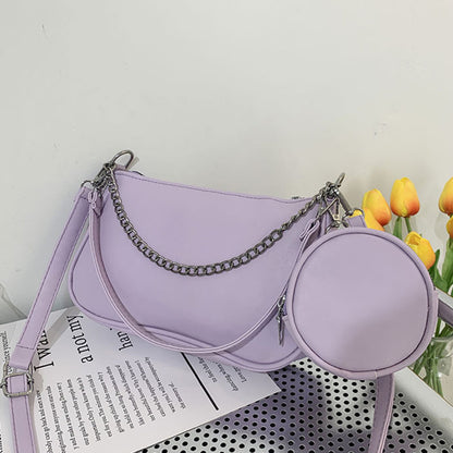 realaiot  Mini Crossbody Bag For Women, PU Leather Shoulder Bag, Simple And Fashionable Underarm Bag