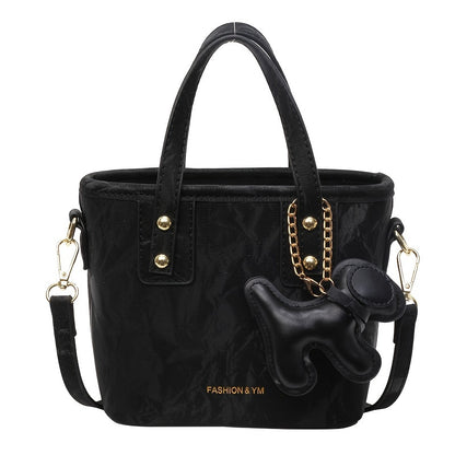 Trendy Mini Handbag For Women, Color Contrast Bucket Bag, Stylish Crossbody Bag & Purse