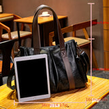 Trendy Large Capacity Tote Bag, Solid Color PU Leather Shoulder Bag, All-match Underarm Bag For Daily Use
