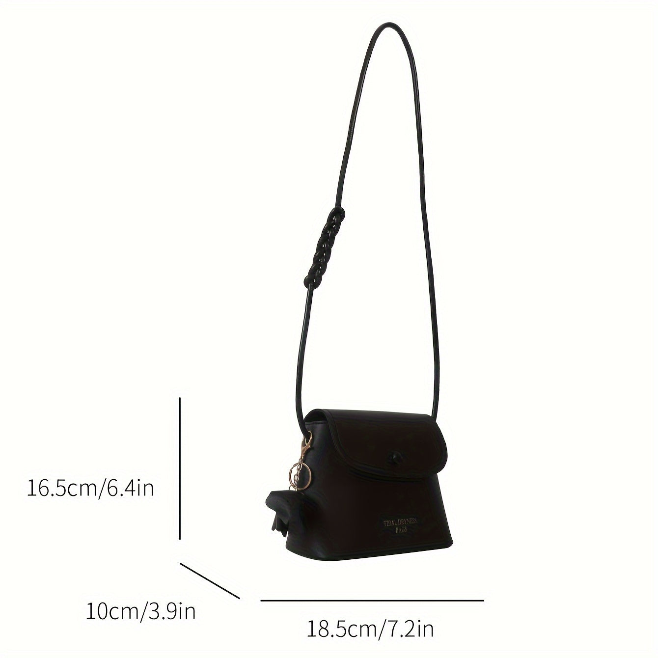 realaiot  Mini Crossbody Bag For Women, Letter Graphic Flap Purse, Fashion Shoulder Bag With Pendant