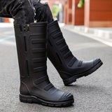 Men Rain Boots, Wear-resistant Waterproof Non-slip Knee High Rain Shoes For Outdoor Walking Fishing