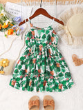 Toddler Girls Button Front Casual Cami Dress For Party Beach Vacation Kids Summer Clothes