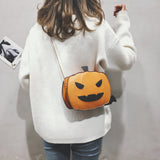 realaiot  Cute Pumpkin Shaped Novelty Bag, Halloween Crossbody Bag, Women's Funny Handbag & Shoulder Purse