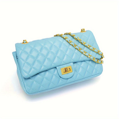 Classic Argyle Quilted Handbag, Luxury Chain Crossbody Bag, Women's Fashion Shoulder Bag