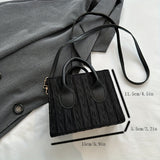 realaiot  Mini Minimalist Top Handle Satchel Bag, Classic All-match Shoulder Bag, Women's Trendy Handbag