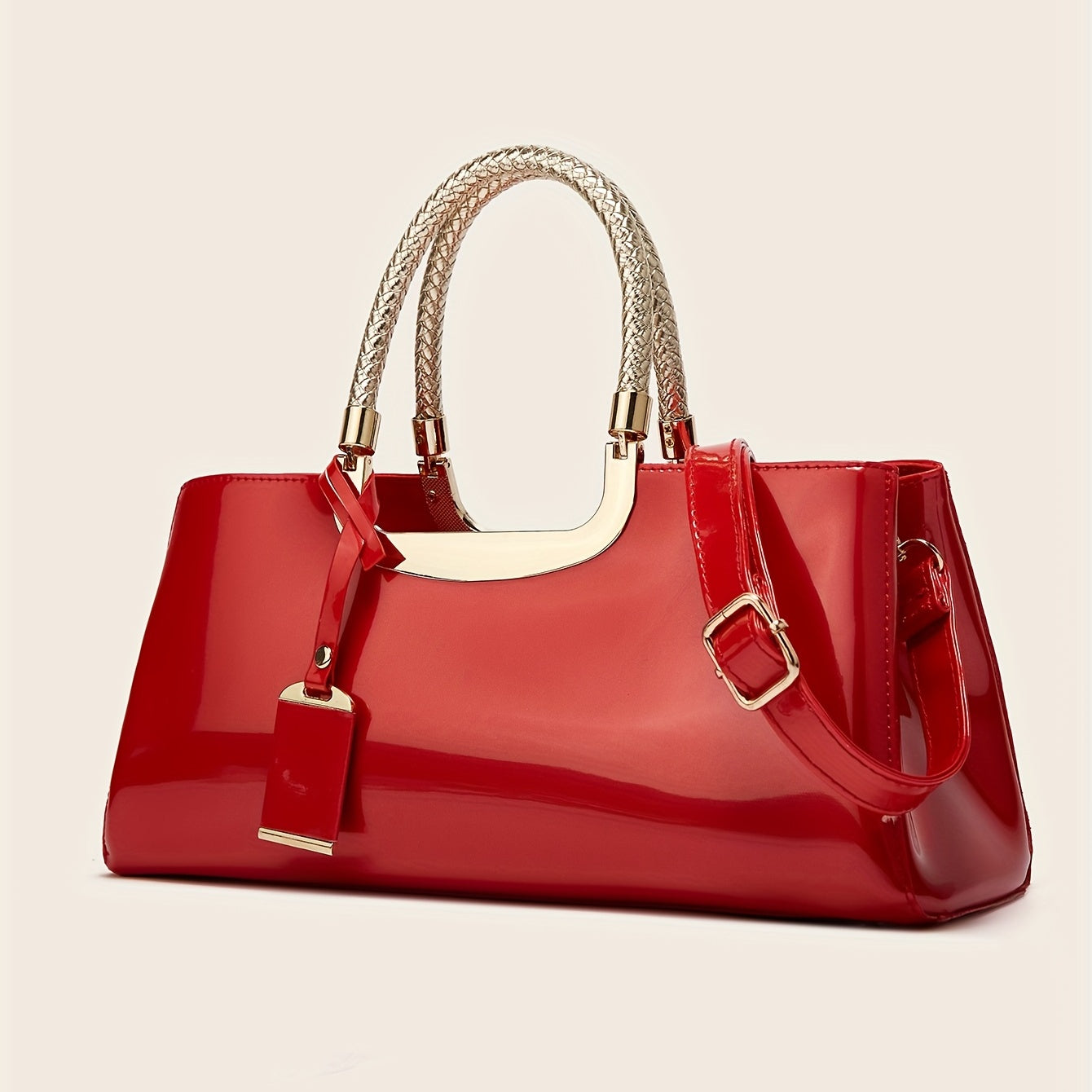 realaiot  Fashionable patent leather handbag for ladies