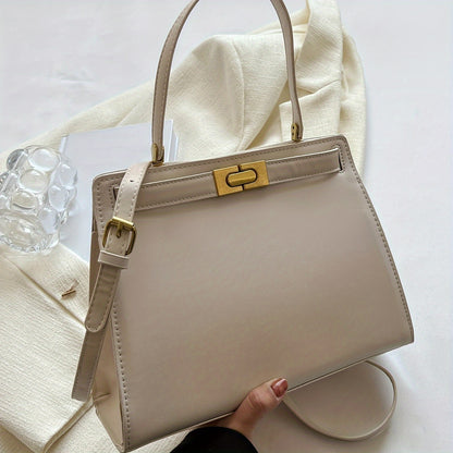 realaiotTrendy Casual Shoulder Bag, Simple Solid Color Handbag, Perfect All-match Underarm Bag For Commuting