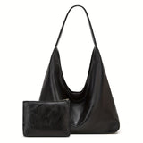 Fashion Vegan Tote Bag, Large Capacity Shoulder Bag, Women's Casual Handbag & Hobo Purse