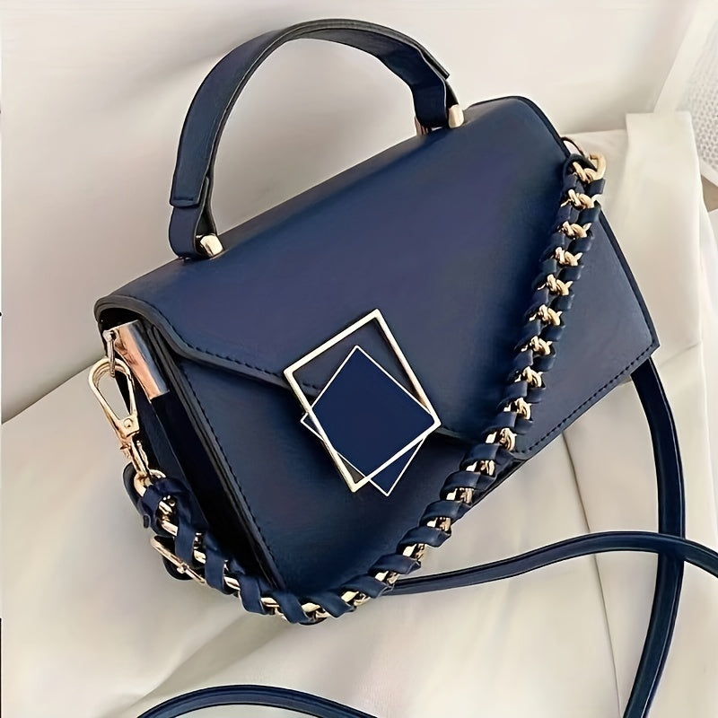 1pc Multiple Options Fashion Crossbosy Bag Single Shoulder Bag Handbag Small Bag, Simple Solid Color PU Leather Women's Crossbody Bag Messenger Bag