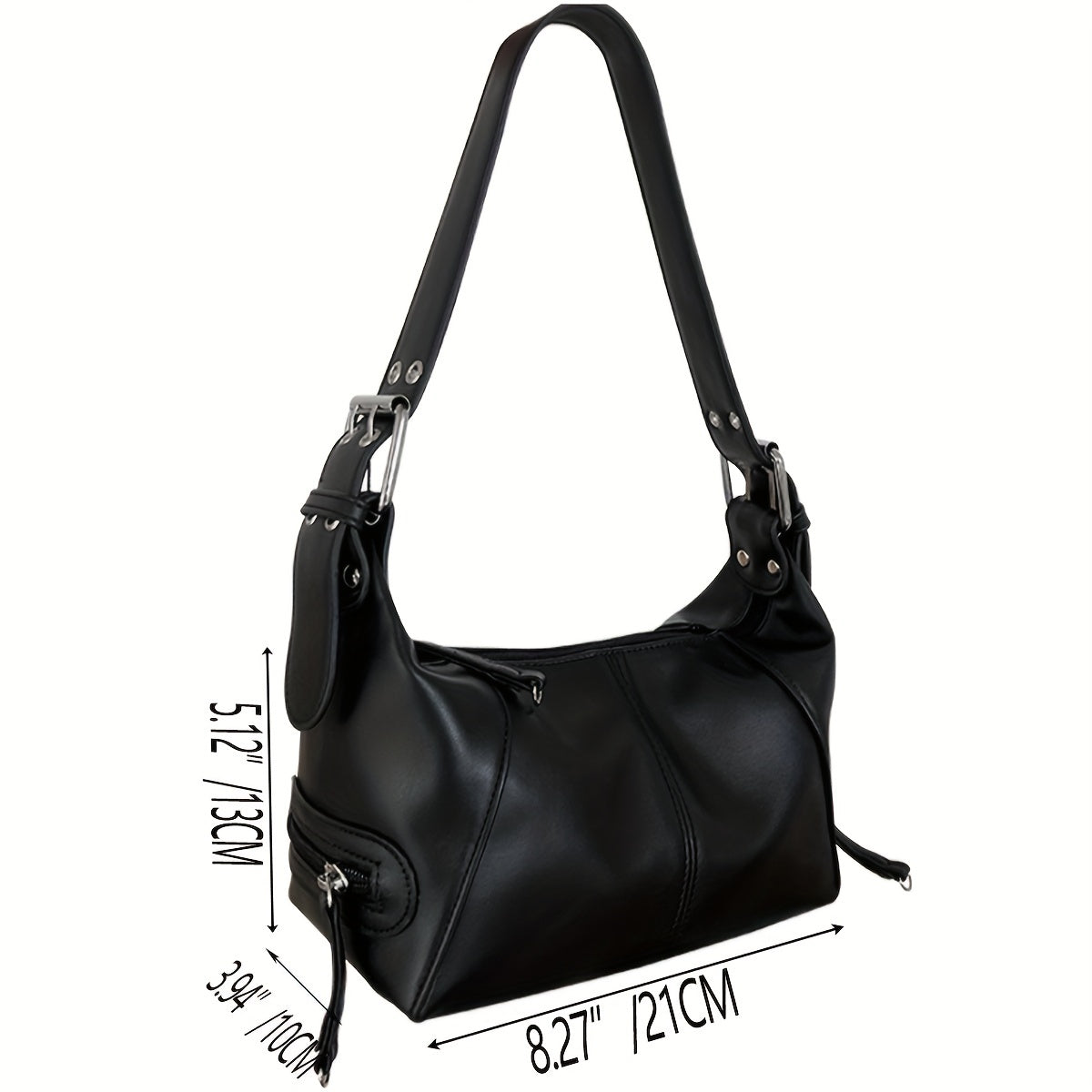 realaiot  Minimalist Shoulder Bag, All-Match Solid Color Underarm Bag, Women's Y2K Design Bag