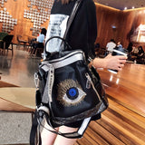Mini Trendy Rhinestone Decor Backpack, Anti-Theft Convertible Daypack, Women's Fashion Travel Knapsack & Shoulder Purse