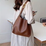 realaiot  All-Match Shoulder Bag, Solid Color Crossbody Bag, Women's Minimalist Bag For Work
