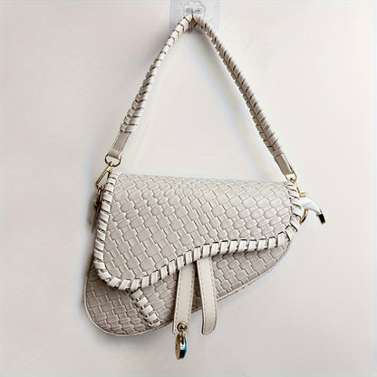 Special Shaped Women's Shoulder Strap, Crossbody Bag, New Trendy Flap Saddle Bag, Versatile And Fashionable Underarm Bag