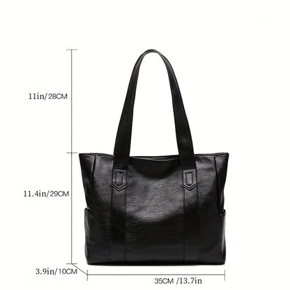 realaiot Large Capacity Tote Bag, Women's Simple Fashion Shoulder Bag