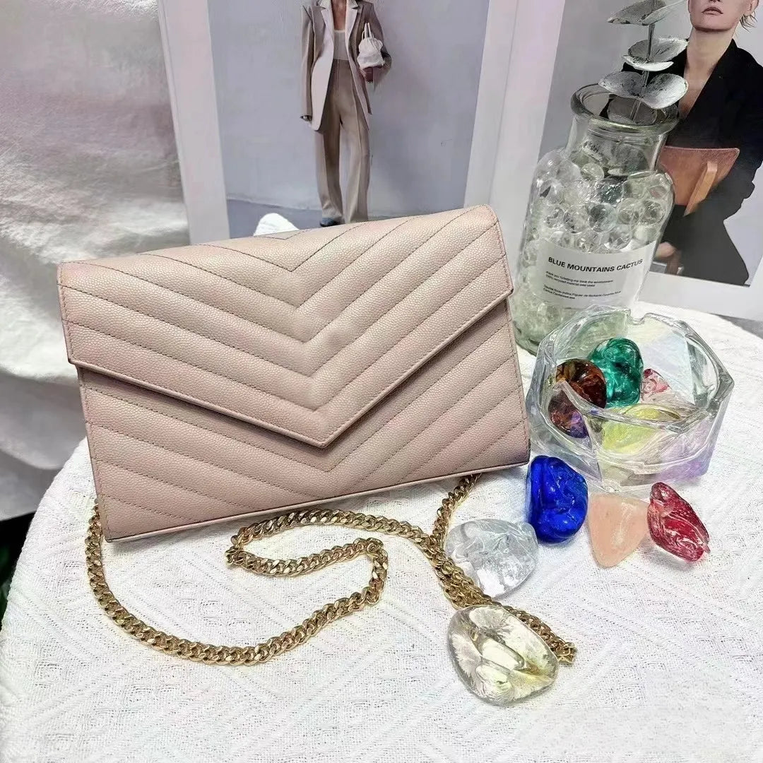 5A designer bags Genuine Leather clutch handbags shoulder bags woc High quality caviar Envelope bags crossbody bag men wallet women luxury bag Classic flap chain bag