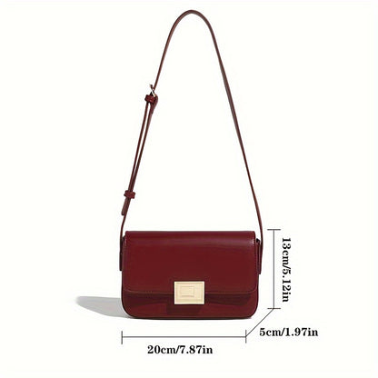 realaiot  Trendy Square Crossbody Bag, Classic & Versatile Bride Shoulder Bag, Portable Storage Bag With Adjustable Strap