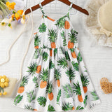 Toddler Girls Button Front Casual Cami Dress For Party Beach Vacation Kids Summer Clothes