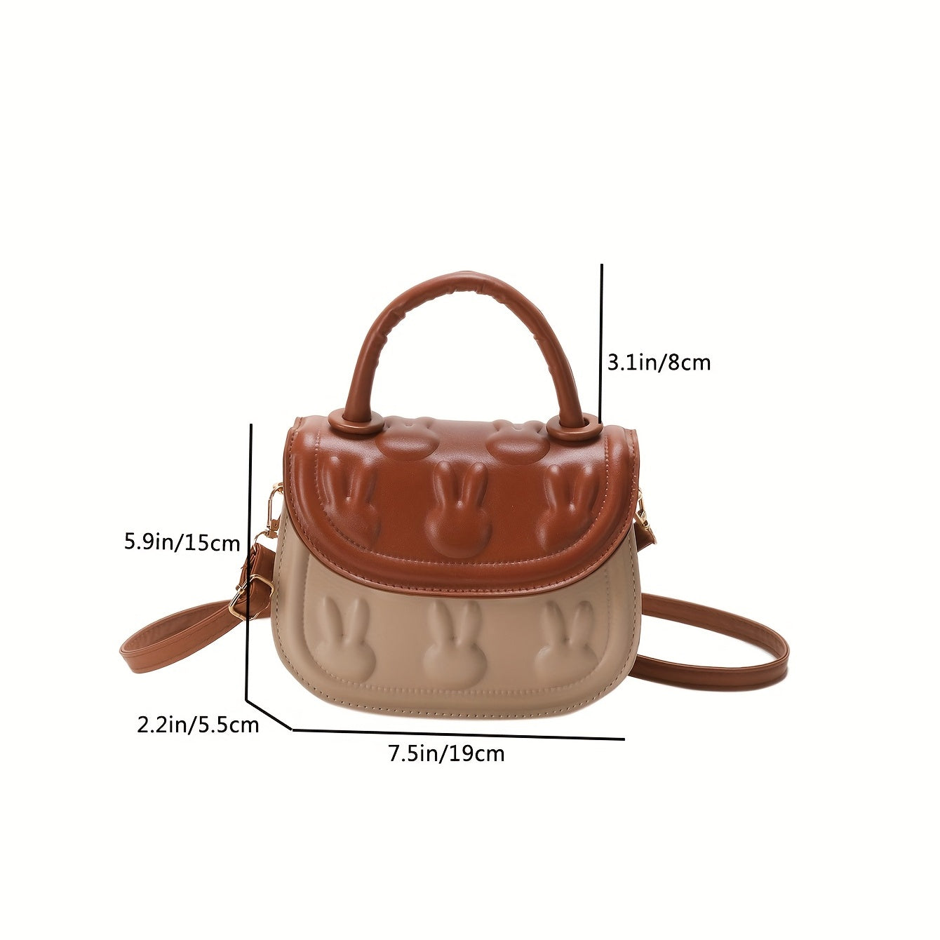 realaiot  Mini Solid Color Hand Bag, Fashion Casual PU Leather Crossbody Bag, Women's Simple Versatile Shoulder Bag & Purse (19.05cmx5.59cmx14.99cm)