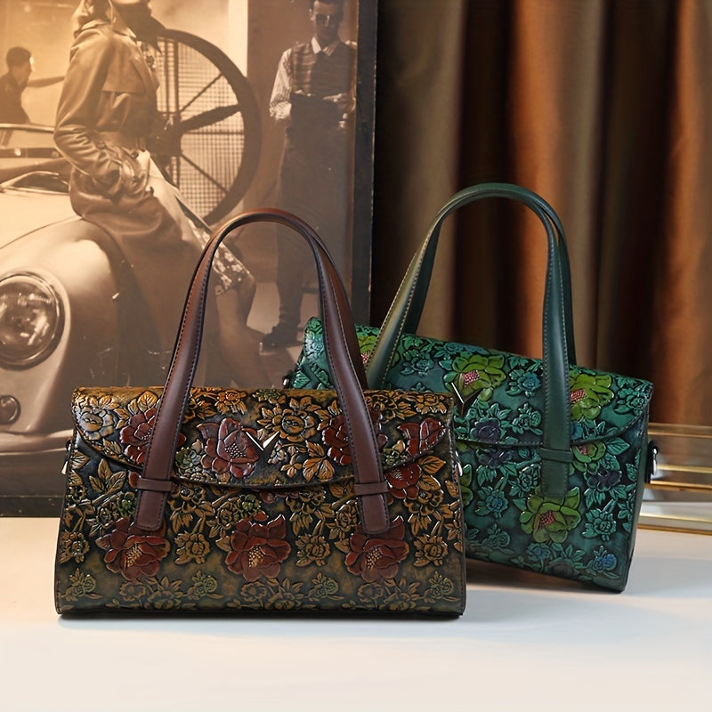 Vintage Top Handle Satchel, Retro Crossbody Bag, Women's Elegant Handbag, Shoulder Bag & Purse