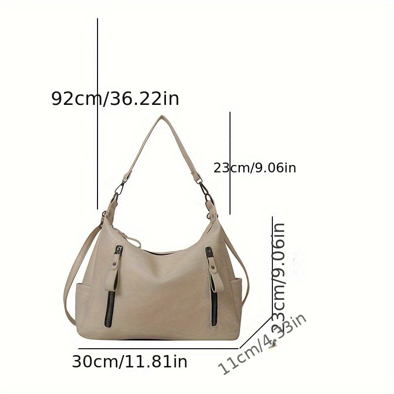 realaiot  Vintage Crossbody Tote Bag, Retro Shoulder Hobo Bag, Women's Fashion Handbag & Purse