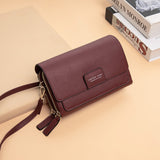 Double Zipper Crossbody Phone Bag, Multi-Functional Casual Shoulder Bag For Work