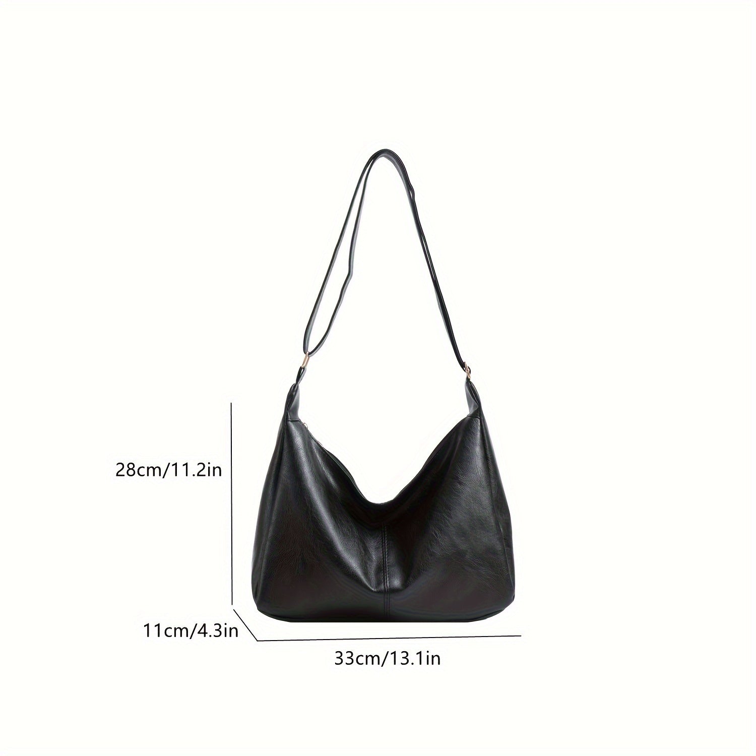 realaiot Fashion Solid Color Shoulder Bag, Textured Zipper Handbag For Women, Textured Stylish Bag