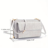 realaiot  Mini Simple Cell Phone Crossbody Bag, PU Leather Textured Card Holder, Classic Versatile Fashion Shoulder Bag