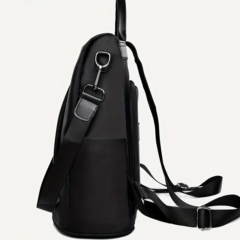 Trendy Large Capacity Nylon Backpack, Travel Campus Leisure Bag (Pull Head Direction Random)