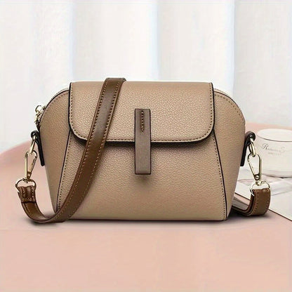 Women's Daily PU Leather Purse For Commuter - Small Flap Shoulder Bag, All-Match Crossbody Bag