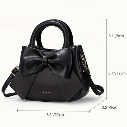 Cute Bow Decor Crossbody Bag, Sweet Top Handle Shoulder Bag, Women's Fashion Handbag & Purse