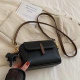 realaiot  Mini Vintage Flap Crossbody Bag, Retro Cute Shoulder Bag, Women's Casual Trendy Handbag & Purse (16.99cmx14.0cmx7.01cm)