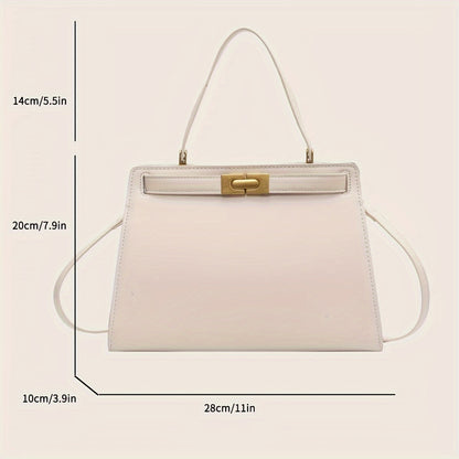 realaiot  Trendy Casual Shoulder Bag, Simple Solid Color Handbag, Perfect All-match Underarm Bag For Commuting