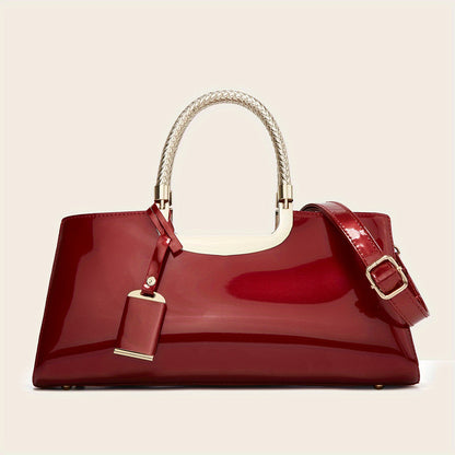 realaiot  Fashionable patent leather handbag for ladies