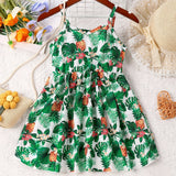 Toddler Girls Button Front Casual Cami Dress For Party Beach Vacation Kids Summer Clothes