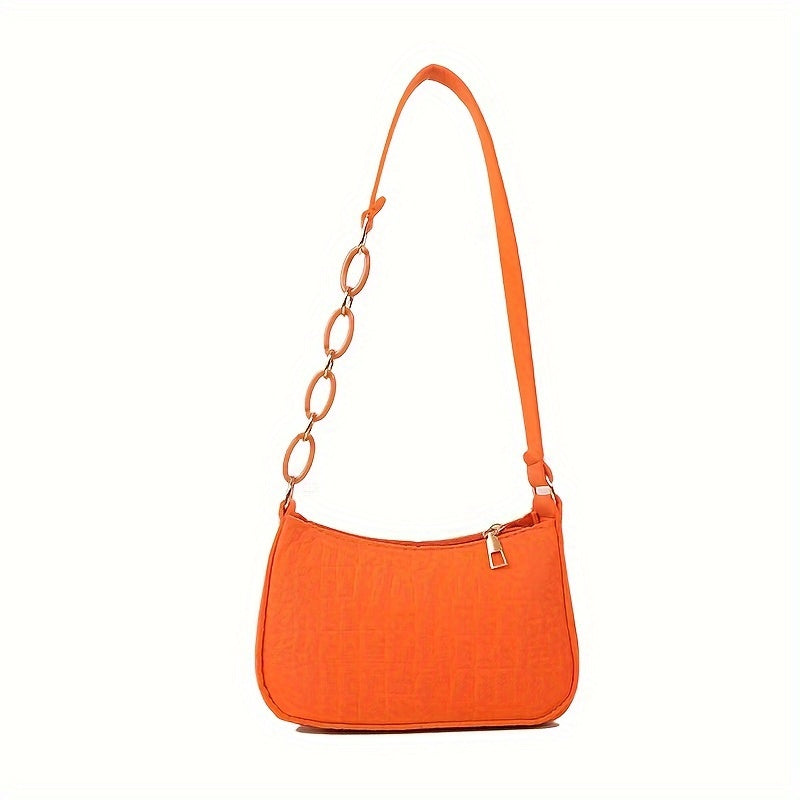 1pc Girl's Nylon New Trendy Simple And Elegant Underarm Handbag