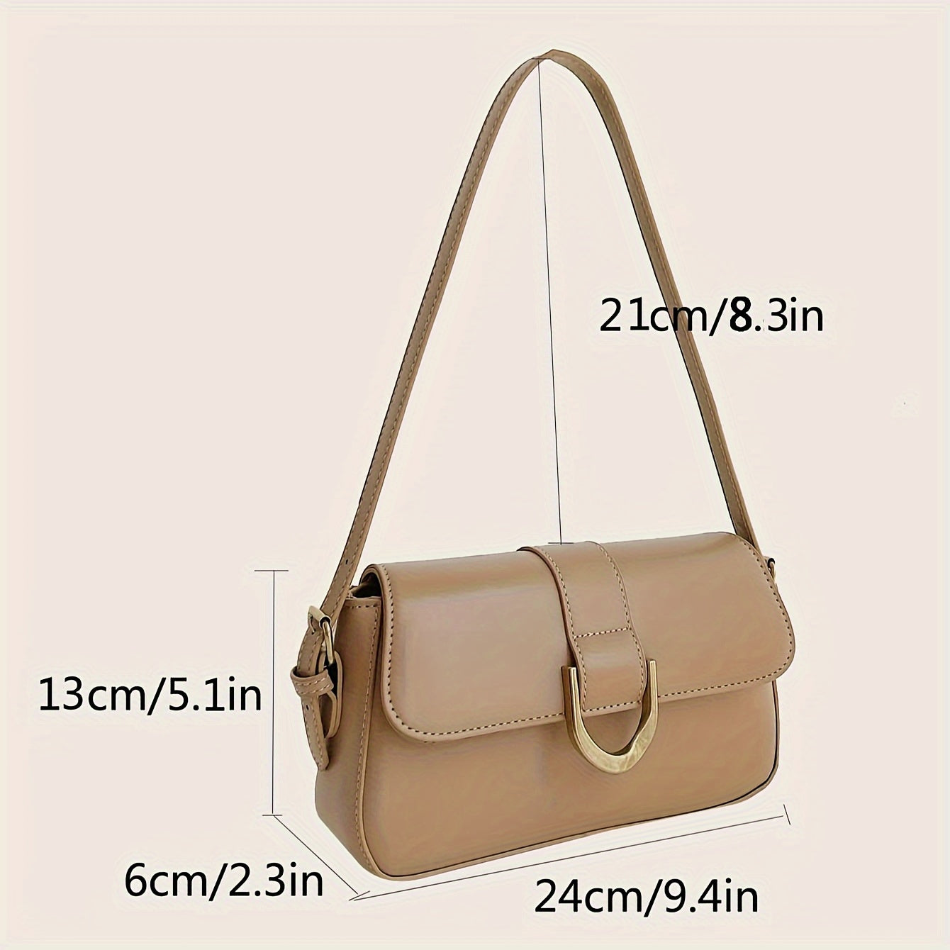 Trendy Flap Zipper Shoulder Bag, Simple Solid Color Underarm Bag, Perfect All-match Commuter Bag For Everyday Use