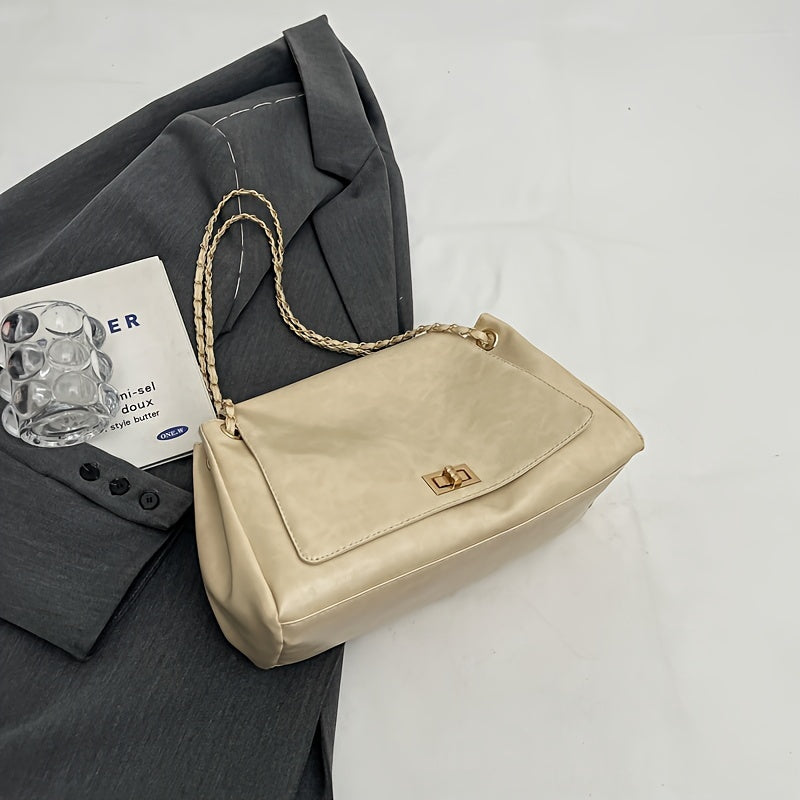 realaiot  Vintage Vegan Crossbody Bag, Retro Shoulder Tote Bag, Women's Fashion Handbag & Purse For Commute